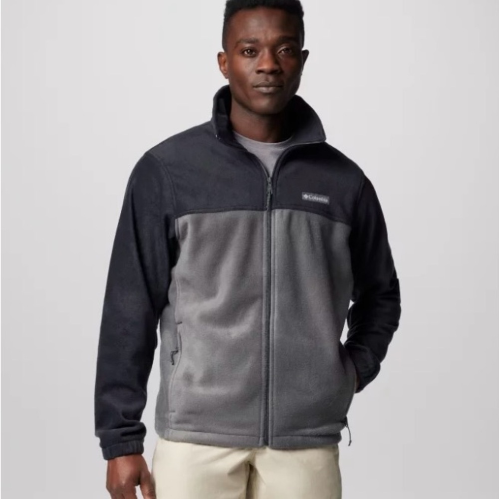 Columbia Performance Fleece Jacket Black and Gray